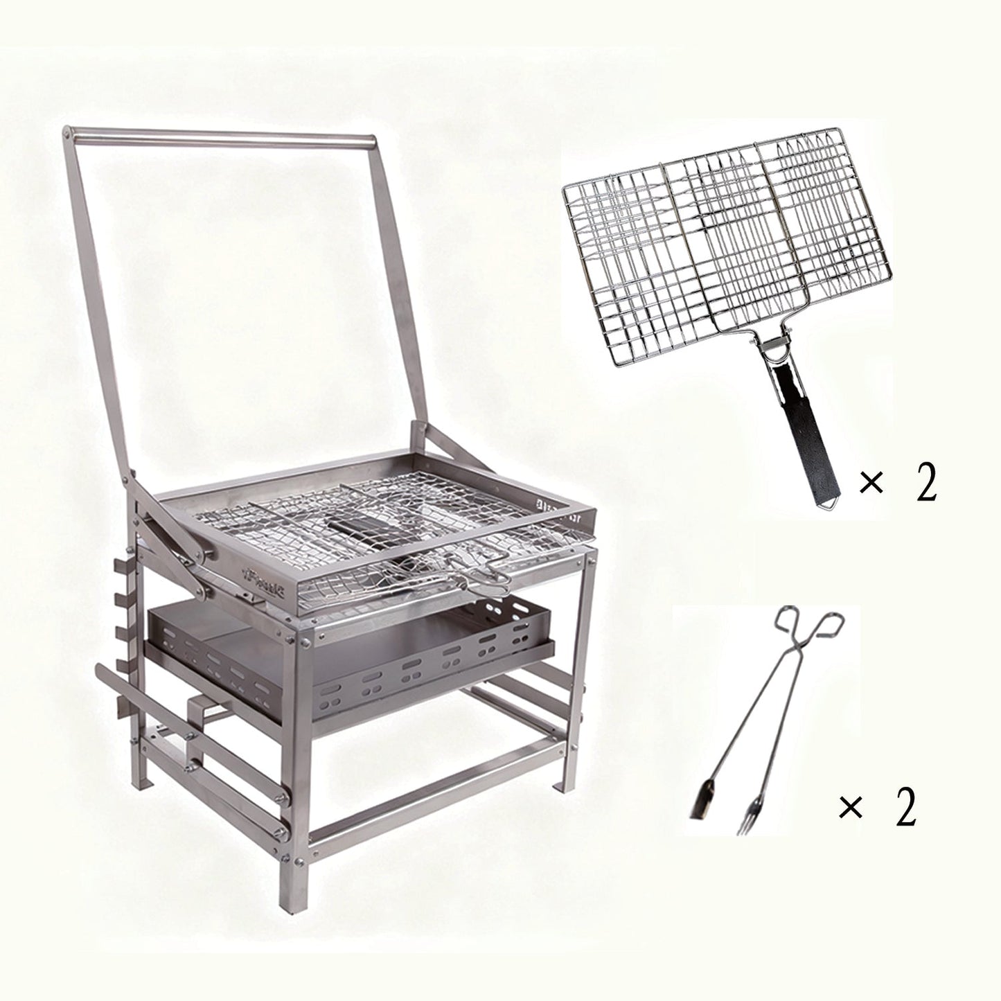 360° Rotating Adjustable Charcoal BBQ Grill